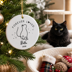 Personalised Pet Memorial Ceramic Christmas Ornament with Name