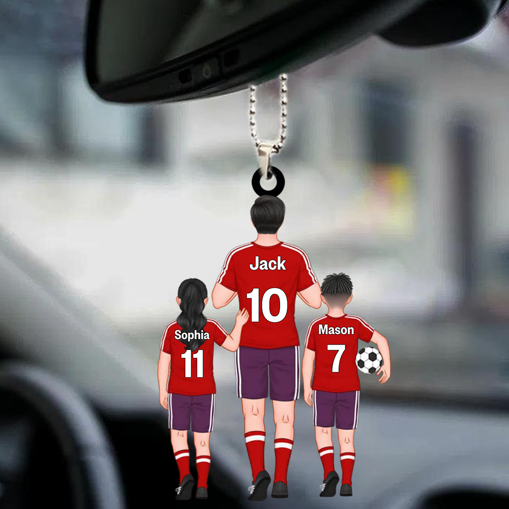 Personalised Acrylic Hanging Ornament  - Daddy's Football Team