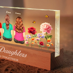 Personalised Family LED Night Light for Mum and Grandma - Birthflower Design