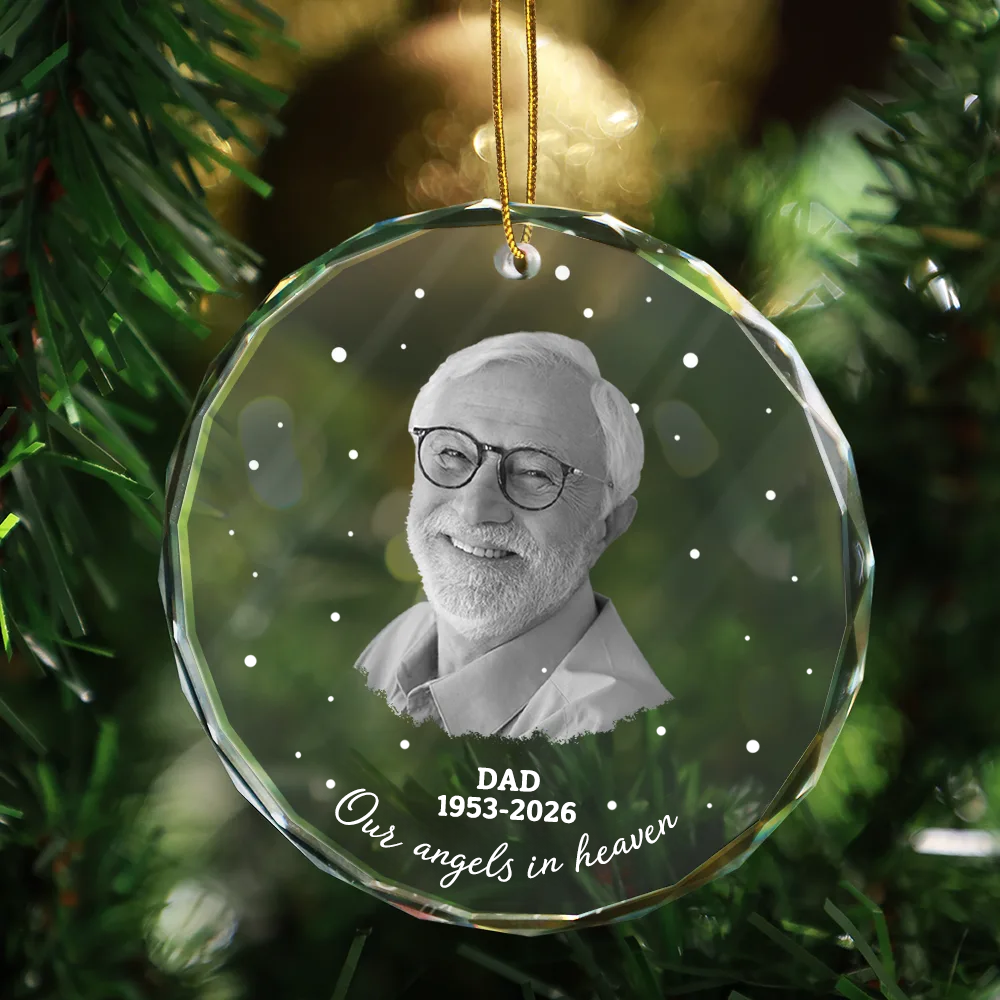 Personalised Memorial Christmas Ornament with Photo & Sentiment