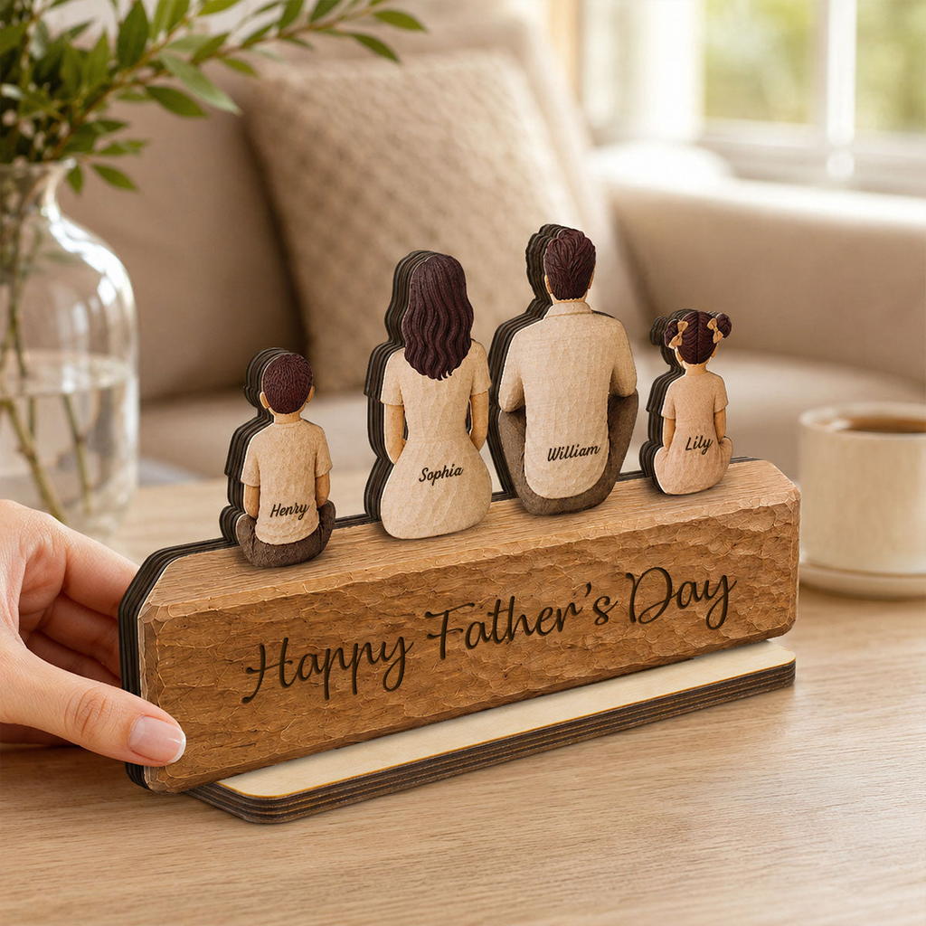 Personalised Family Wooden Plaque with  Names & Text