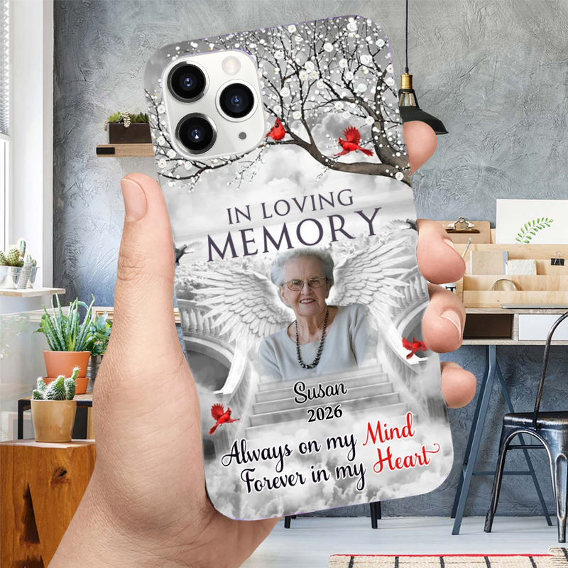 Personalised Silicone Phone Case with Photo - In Loving Memory Design