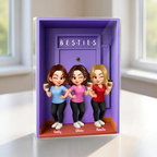 Personalised Purple Acrylic Plaque for Bestie & Sister