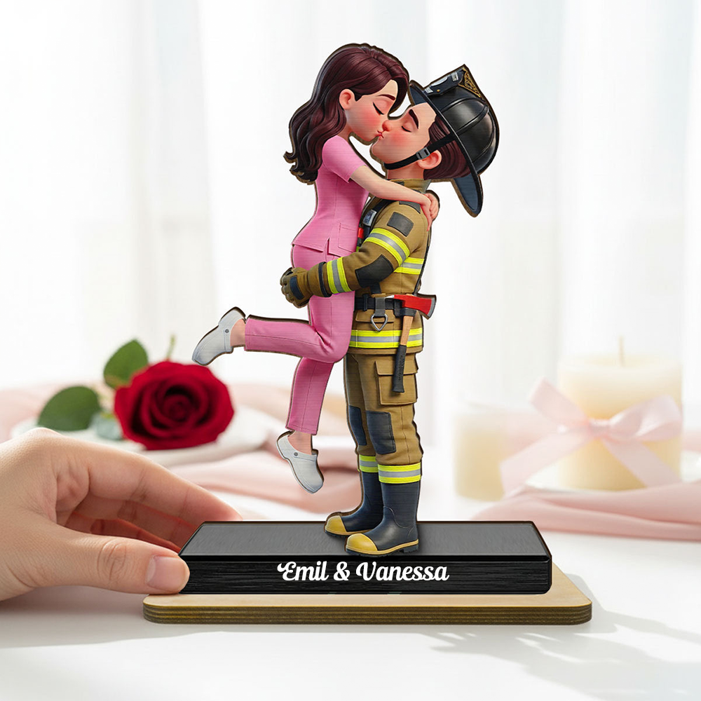 Personalised Couple Wooden Plaque - Uniform Couple Design