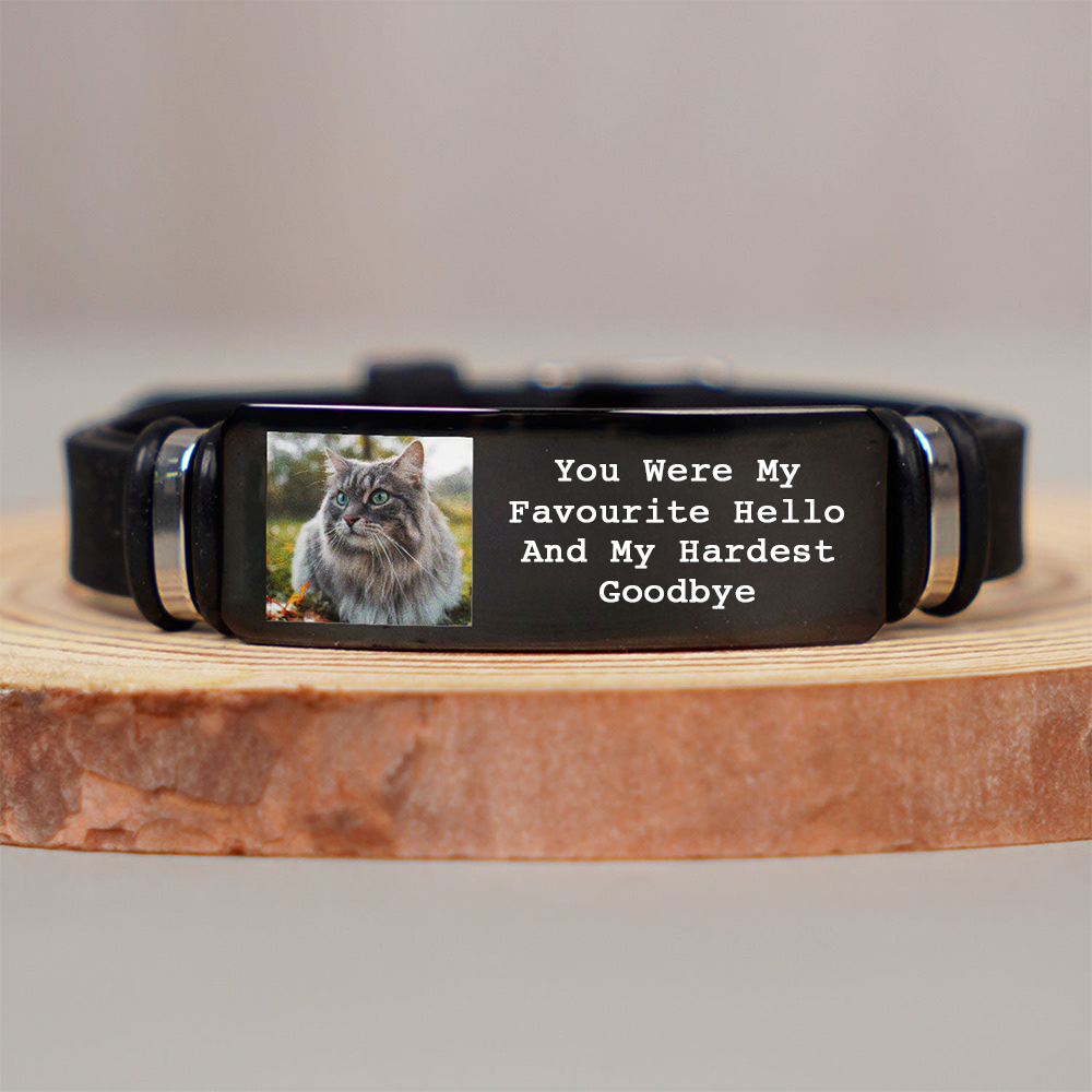 Personalised Pet Memorial Silicone Bracelet with Photo