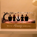 Personalised Memorial LED Night Light - Family under the Tree Design