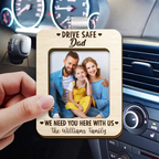 Personalised Family Car Sun Visor Clip with Photo - Drive Safe Design