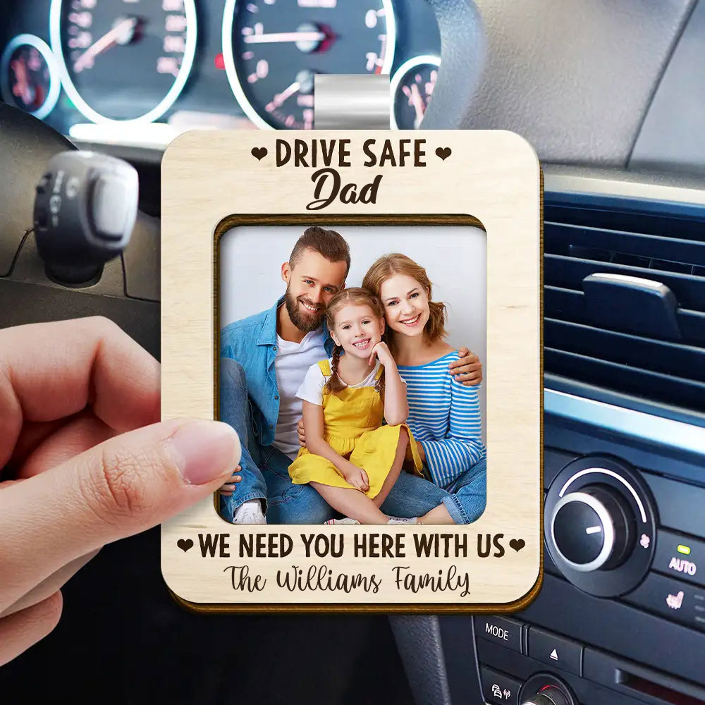 Personalised Family Car Sun Visor Clip with Photo - Drive Safe Design