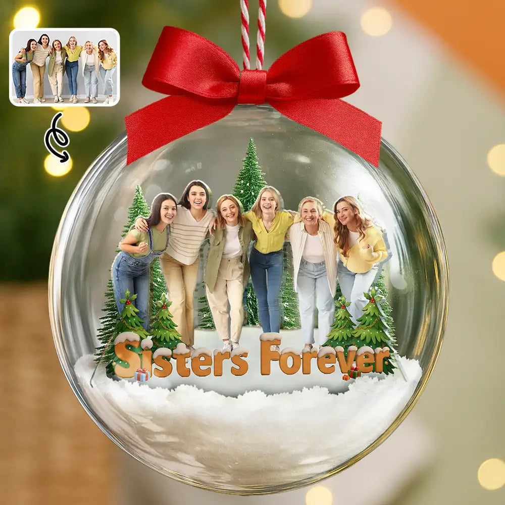 Personalised Photo Christmas Bauble - For Colleagues, Sisters & Best Friends