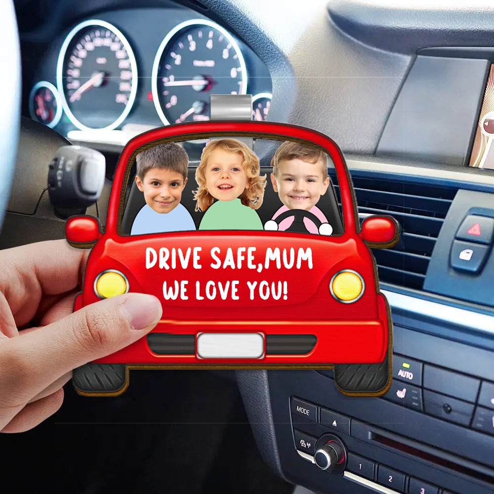 Personalised Car Visor Clip with Photos & Text - Drive Safe...