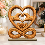 Personalised Couple Wooden Plaque with Names & Date - "I Love You Forever & Always"