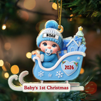 Personalised Baby Acrylic Christmas Ornament - Baby's First Christmas