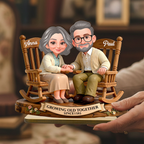 Personalised Anniversary 2D Wooden Plaque for Couple - Growing Old Together since...