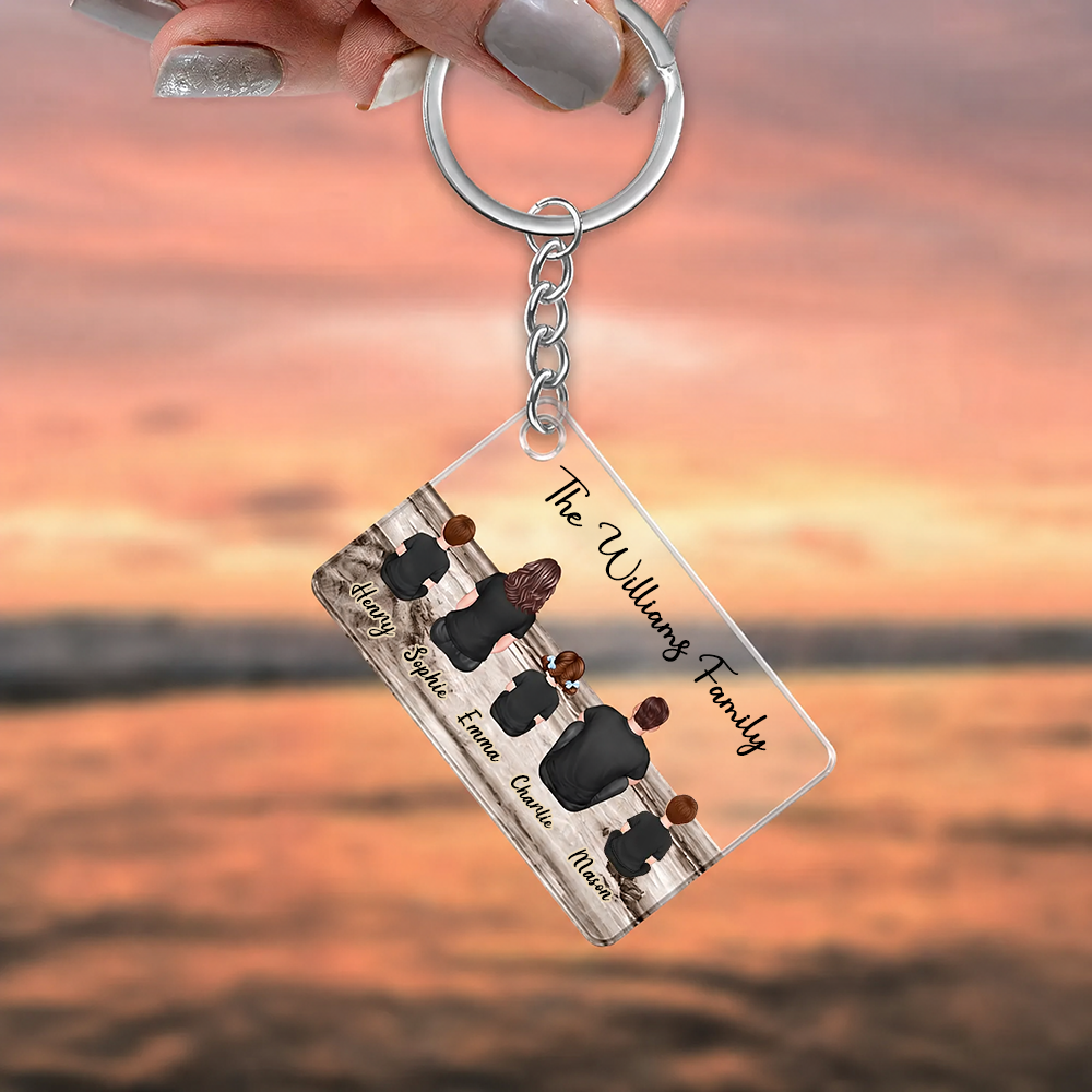 Personalised Family Acrylic Keyring