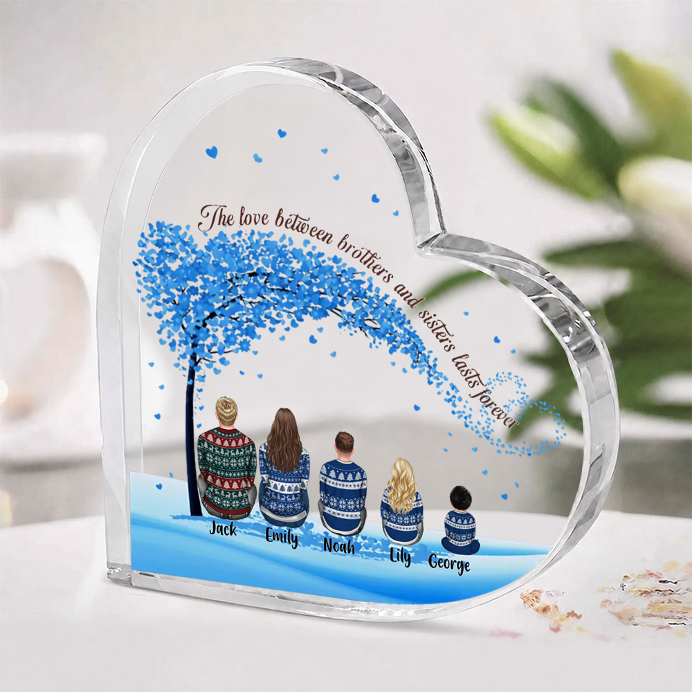 Personalised Family Acrylic Plaque - Cherry Blossom Tree Design