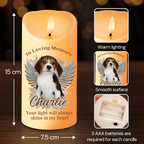 Personalised Memorial LED Candle with Photo - In Loving Memory