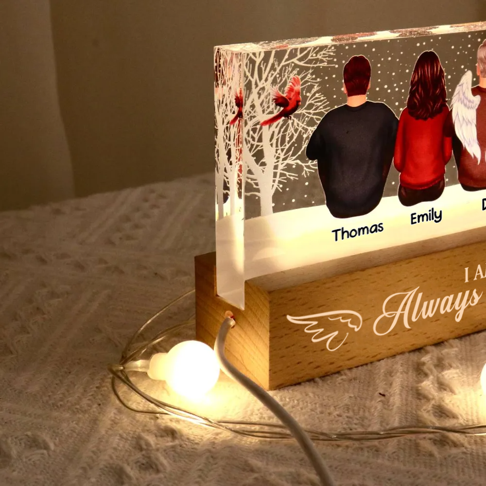 Personalised Memorial LED Night Light with Family