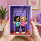 Personalised Purple Acrylic Plaque for Bestie & Sister