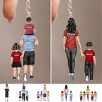 Personalised Acrylic Keyring - Dad with Children / Mum with Children Design