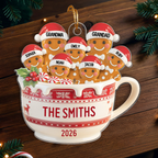 Personalised Acrylic Christmas Ornament - Gingerbread Man Design