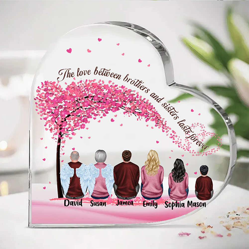 Personalised Family Acrylic Plaque - Cherry Blossom Tree Design