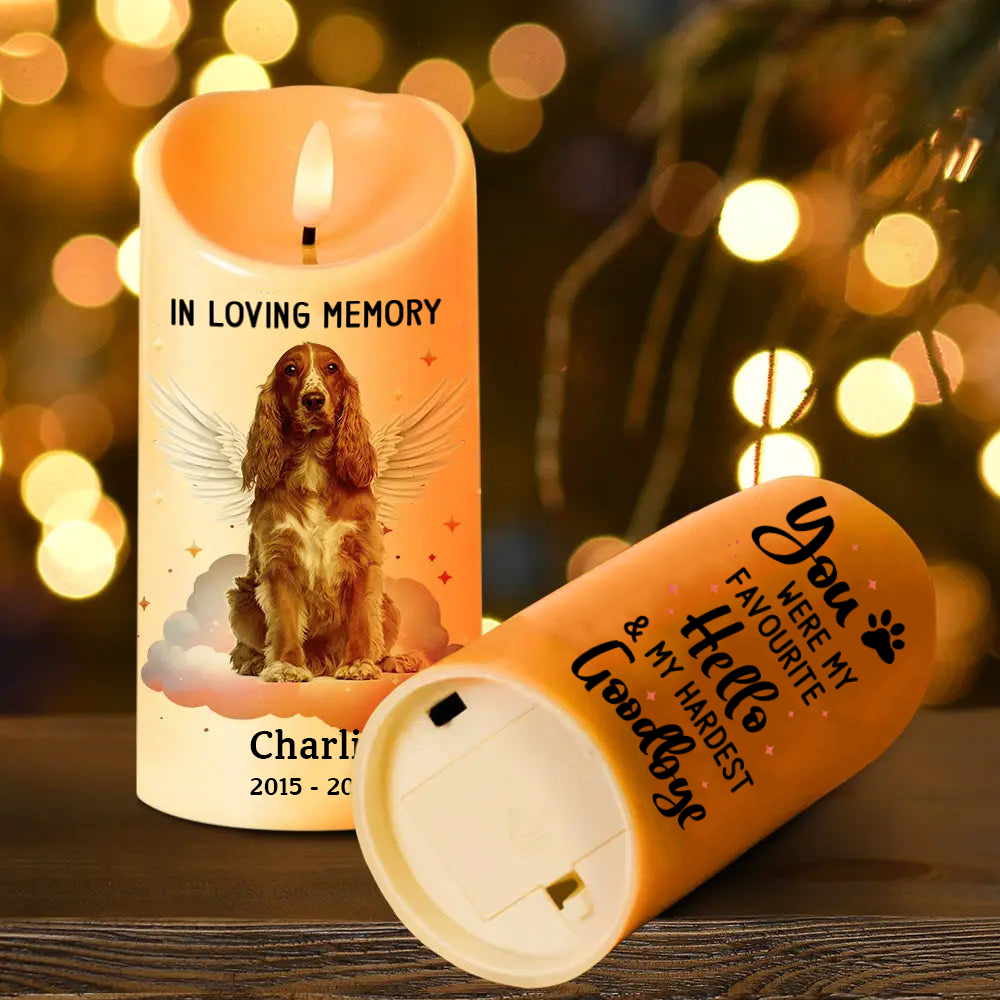 Personalised Memorial LED Candle with Photo - In Loving Memory