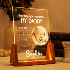Personalised LED Night Light with Photo & Text - The Day you became my...