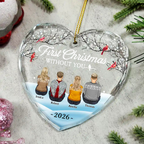 Personalised Memorial Glass Christmas Ornament - First Christmas without You