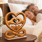 Personalised Couple Wooden Plaque with Names & Date - "I Love You Forever & Always"