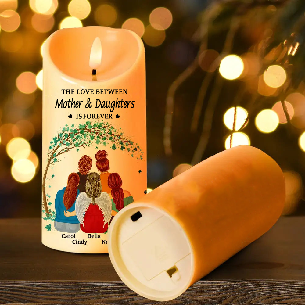 Personalised LED Candle - Mum and Daughters Design