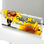 Personalised Acrylic Name Plate - Floral Deisgn
