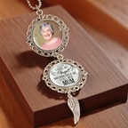 Personalised Memorial Photo Hanging Ornament – Angel Wing Design