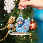 Personalised Baby Acrylic Christmas Ornament - Baby's First Christmas