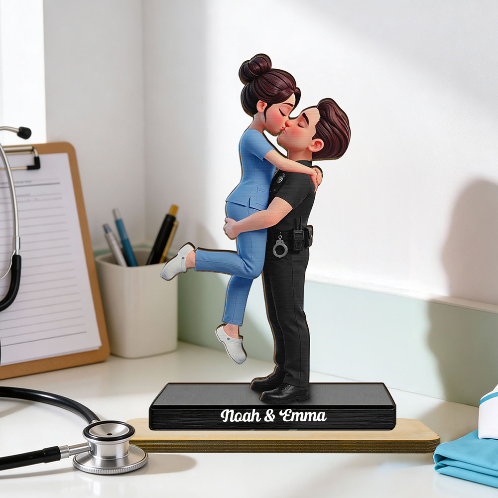 Personalised Couple Wooden Plaque - Uniform Couple Design