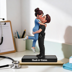 Personalised Couple Wooden Plaque - Uniform Couple Design
