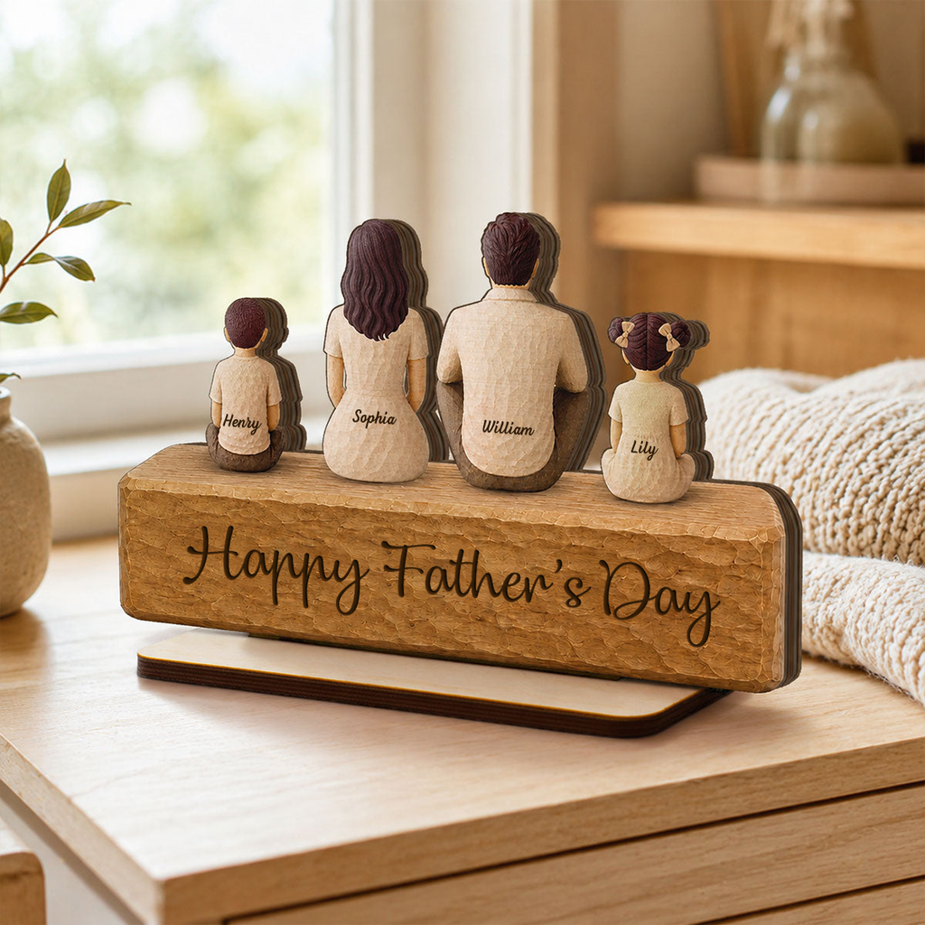 Personalised Family Wooden Plaque with  Names & Text