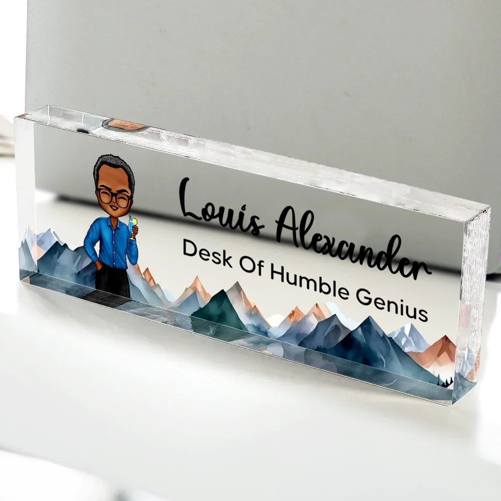 Personalised Acrylic Desk Name Plate