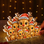 Personalised Grandma LED Light Box with Names - Reindeer Design