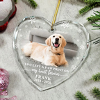 Personalised Glass Christmas Ornament with Photo - Pet Memorial