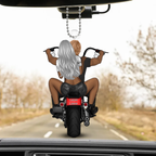 Personalised Acrylic Car Ornament  - Couple and Motorbike