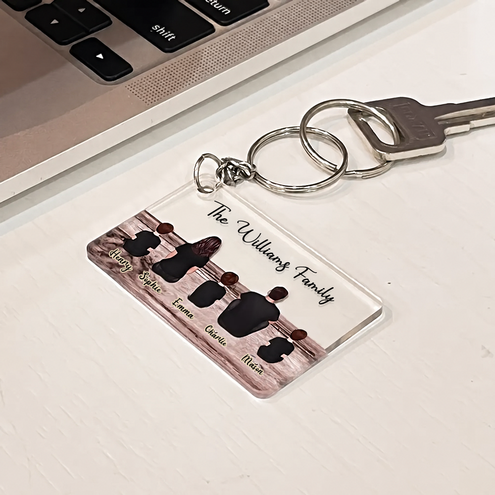Personalised Family Acrylic Keyring