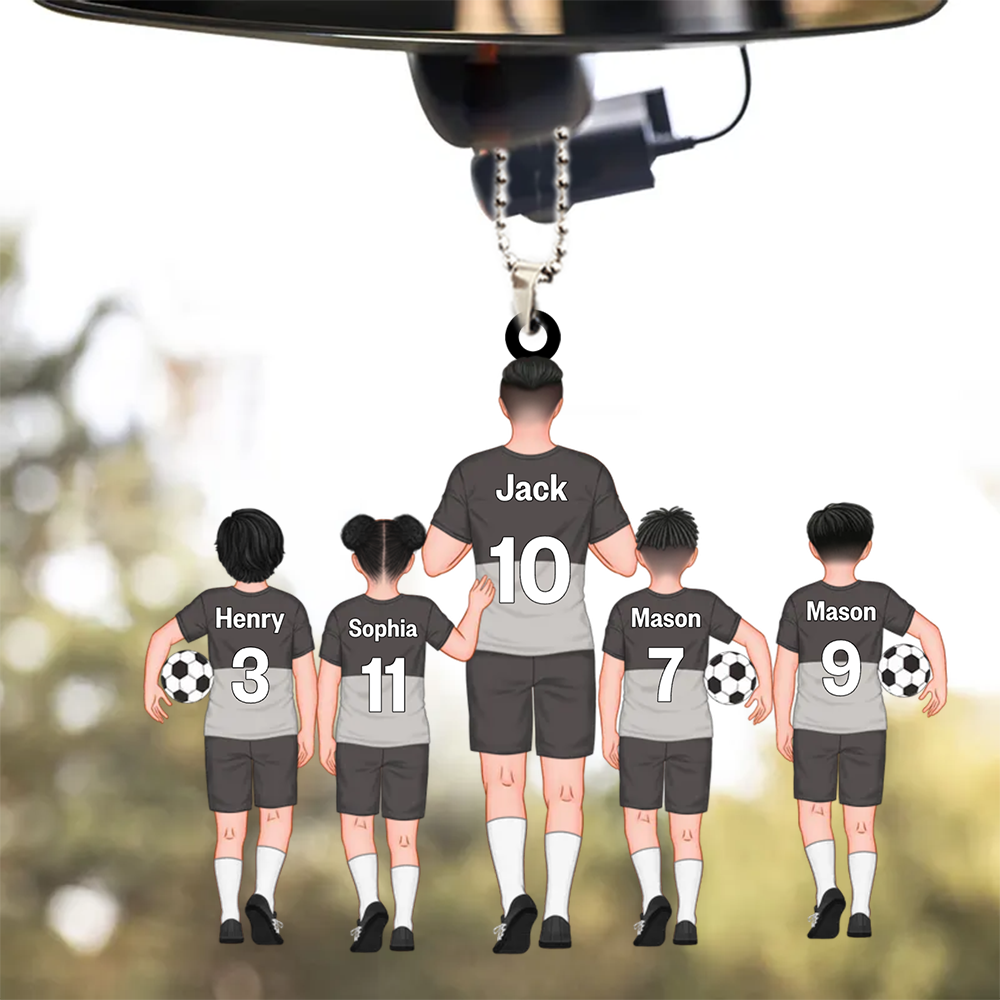 Personalised Acrylic Hanging Ornament  - Daddy's Football Team