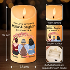 Personalised LED Candle - Mum and Daughters Design