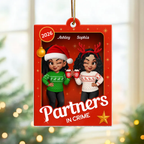 Personalised Acylic Christmas Ornament for Bestie & Sister - Partners in Crime Design