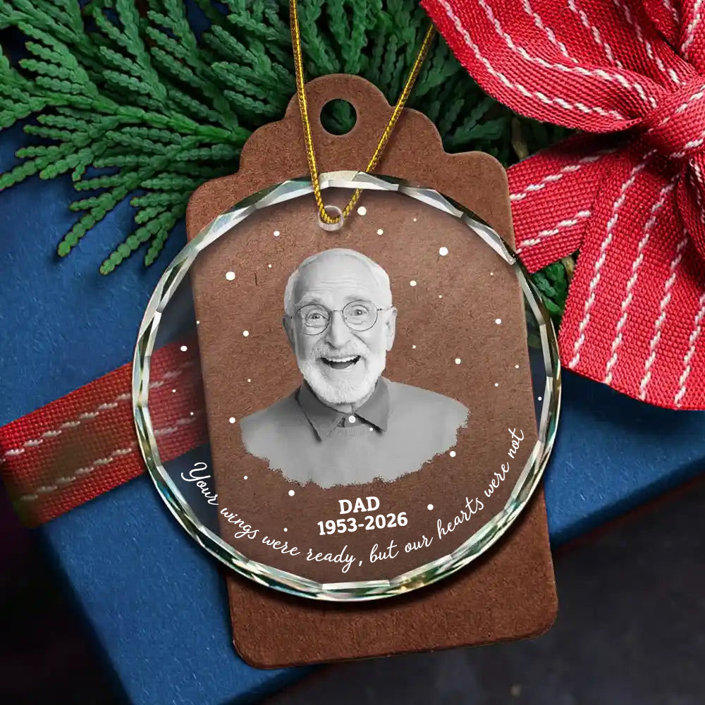 Personalised Memorial Christmas Ornament with Photo & Sentiment