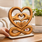 Personalised Couple Wooden Plaque with Names & Date - "I Love You Forever & Always"