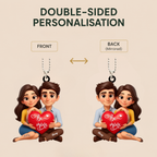 Personalised Acrylic Car Ornament for Couples - Be Mine