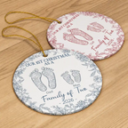 Personalised Ceramic Christmas Ornament - Our 1st Christmas as a Family of...