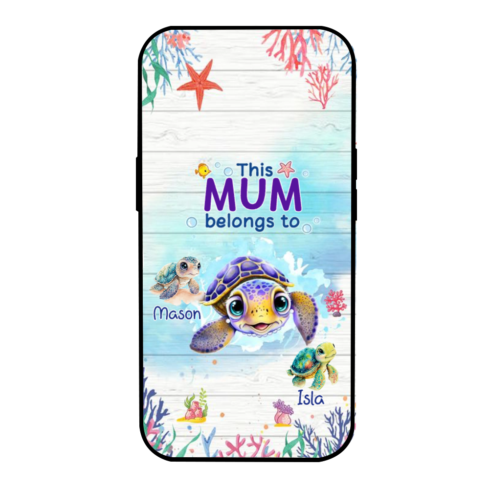 Personalised Silicone Phone Case for Grandma - Turtle Design for iPhone & Samsung Galaxy