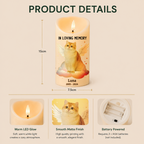 Personalised Memorial LED Candle with Photo - In Loving Memory